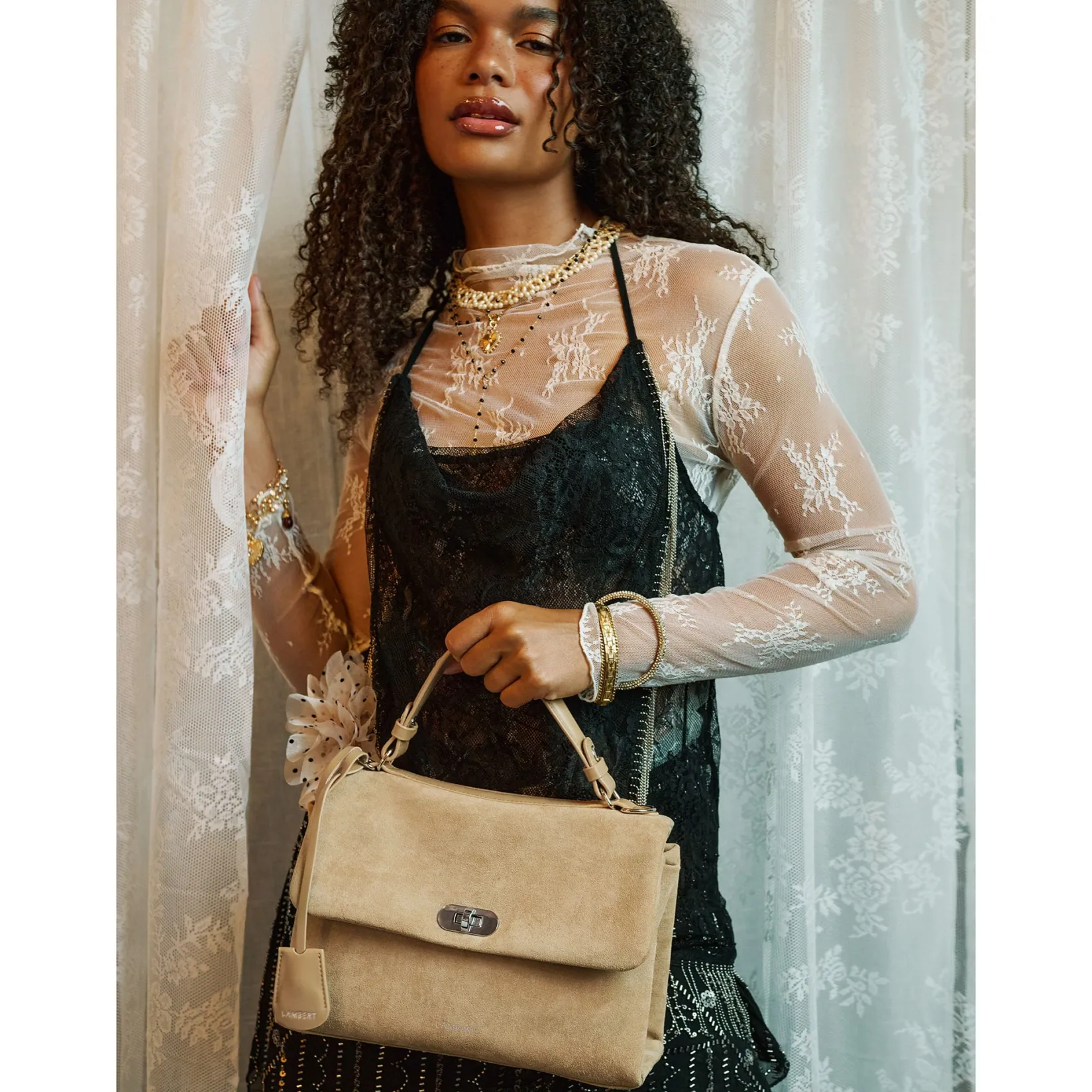 Handbags & Purses|Diaper Bags>Lambert Freya-beige Handbag