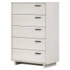 Storage Furniture>South Shore Fynn 5-Drawer Chest - Winter Oak