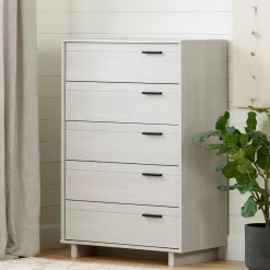 Storage Furniture>South Shore Fynn 5-Drawer Chest - Winter Oak