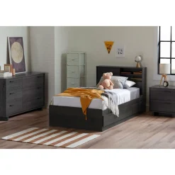 New Fynn 2-Drawer Nightstand - Gray Oak Nightstands