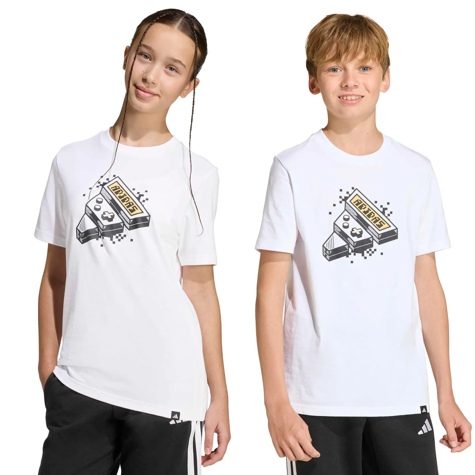 Sportswear|Tops>Adidas Gaming Graphic Tee 8-16y White