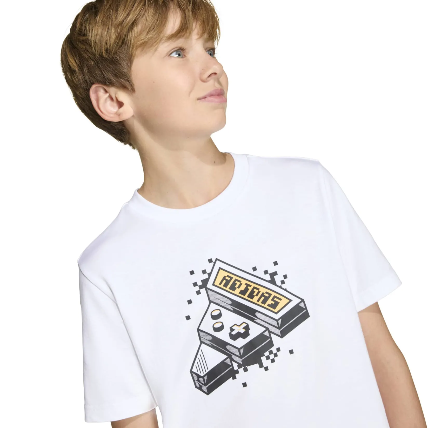 Sportswear|Tops>Adidas Gaming Graphic Tee 8-16y White