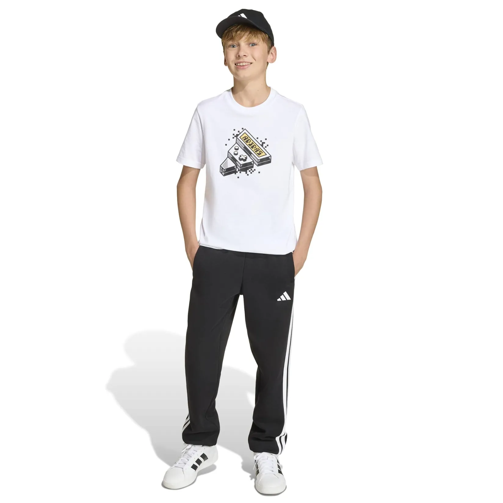 Sportswear|Tops>Adidas Gaming Graphic Tee 8-16y White