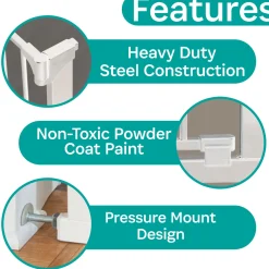 Discount Gateway® Pressure Plus Gate - White Gates & Safety