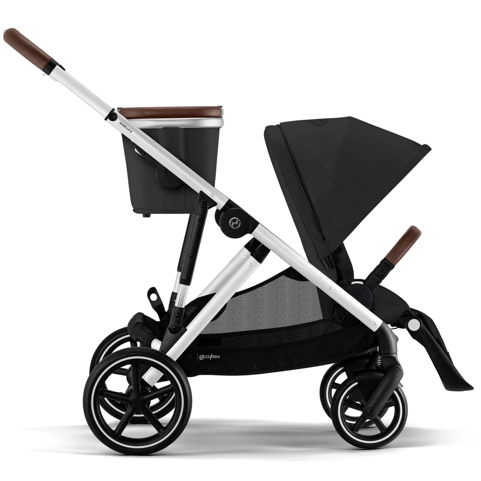 Clearance Gazelle S Stroller - Silver Frame with Moon Black Seat Kids Strollers|Strollers & Trailers