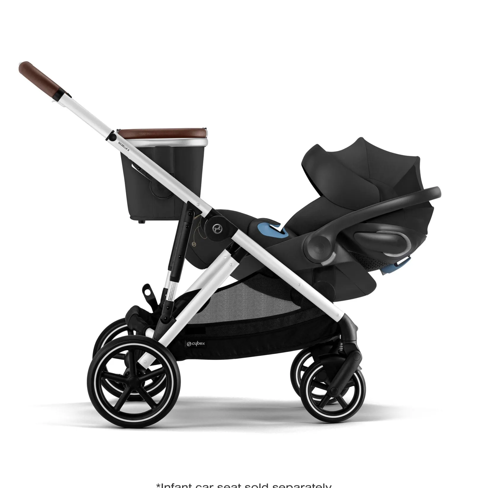 Clearance Gazelle S Stroller - Silver Frame with Moon Black Seat Kids Strollers|Strollers & Trailers