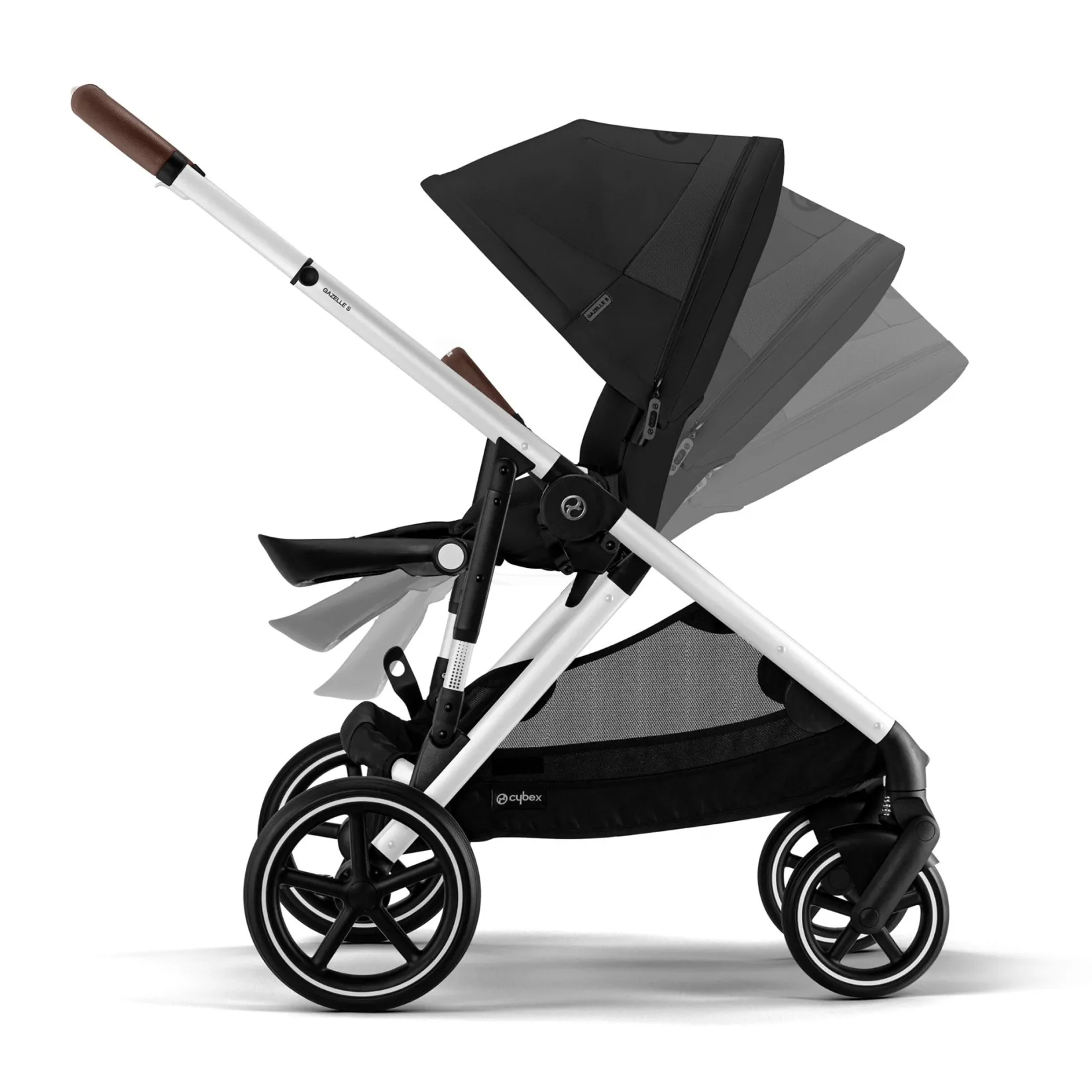 Clearance Gazelle S Stroller - Silver Frame with Moon Black Seat Kids Strollers|Strollers & Trailers