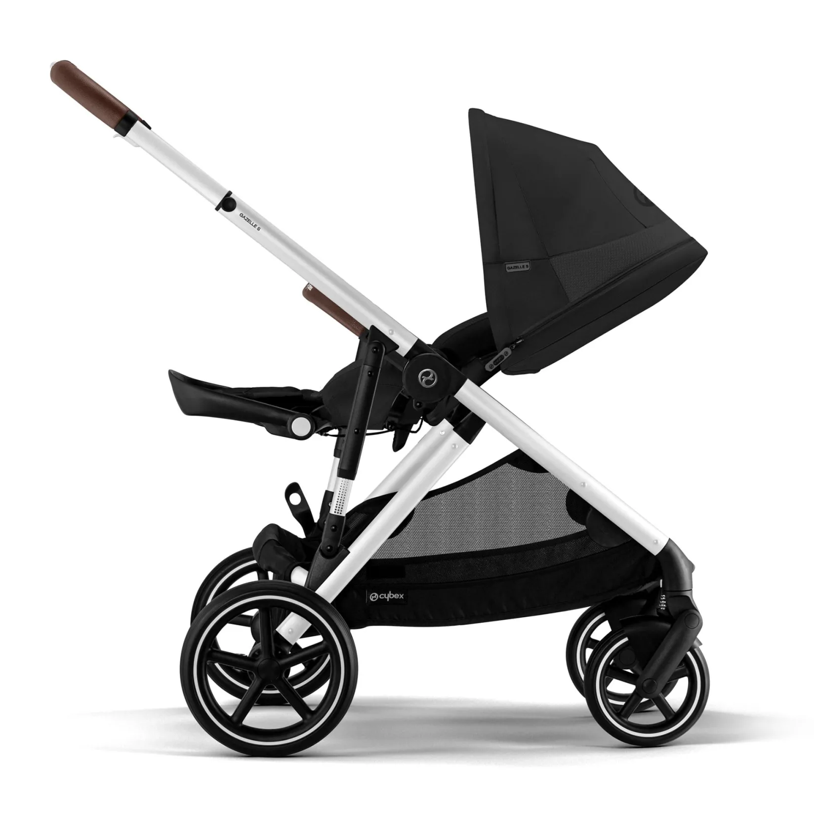 Clearance Gazelle S Stroller - Silver Frame with Moon Black Seat Kids Strollers|Strollers & Trailers