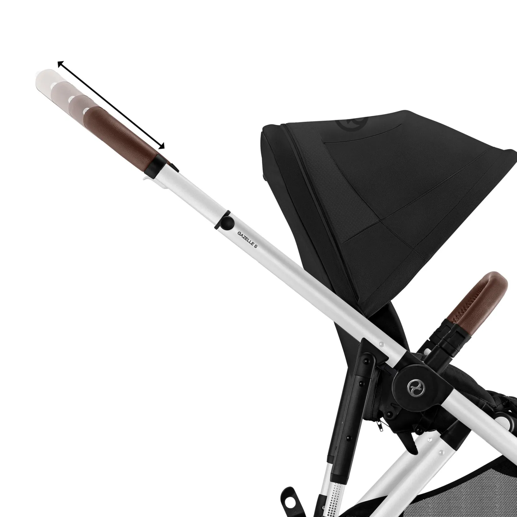 Clearance Gazelle S Stroller - Silver Frame with Moon Black Seat Kids Strollers|Strollers & Trailers