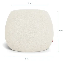 Outlet Gem Pouf Ottoman - Sand Gliders & Rocking Chairs|Gliders & Rocking Chairs