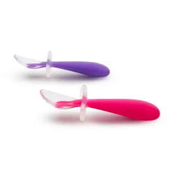 Breastfeeding|Tableware>Munchkin Gentle Scoop Silicone Training Spoons (2) - Pink