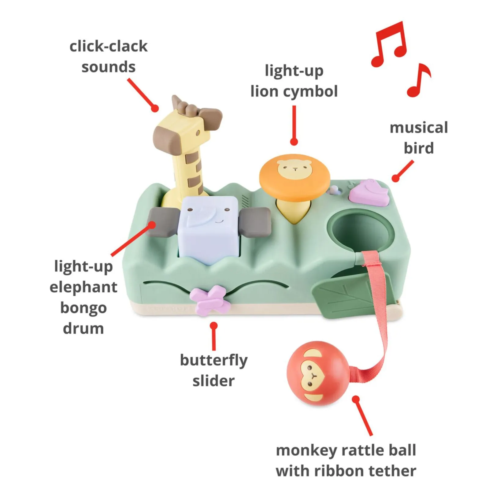 Developmental Toys>Skip Hop Geometric Wonders Musical Pounding Bench