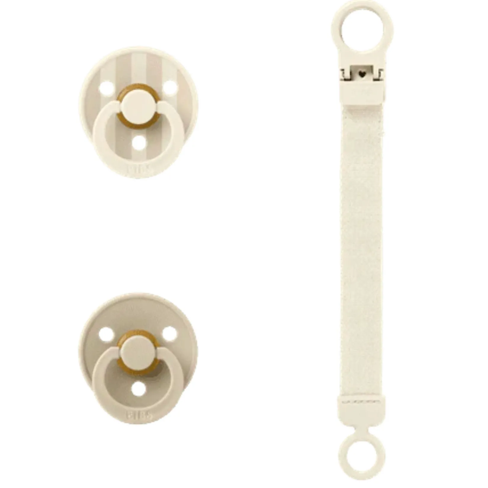 Pacifiers & Clips|Pacifiers & Clips>Bibs Gift Set Latex - Size 1 Ivory