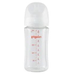 Breastfeeding|Bottles & Nipples>Pigeon Glass Bottle 8oz With M Nipple