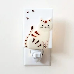 Decorative Objects|Nightlights>Veille sur Toi Glass Nightlight - Sammy the Cat