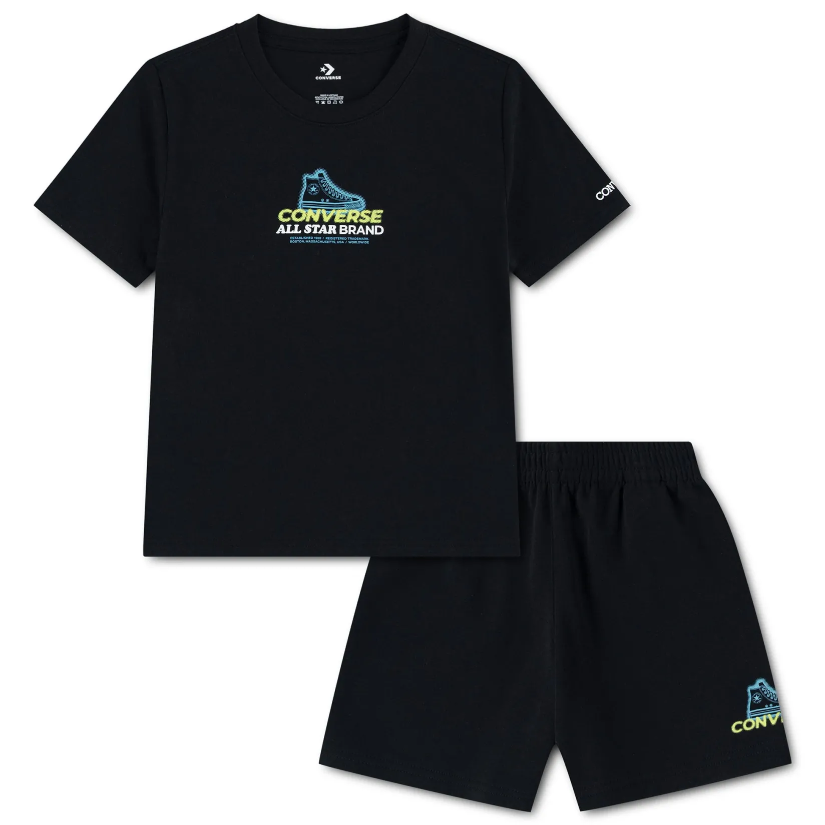 Outfit Sets>Converse Globe Frontback Hit Set 4-7y Black