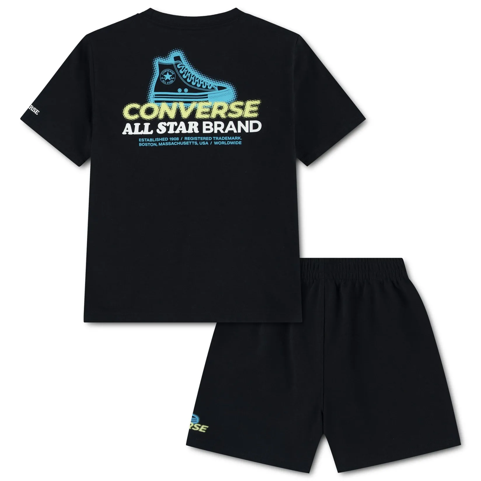 Outfit Sets>Converse Globe Frontback Hit Set 4-7y Black