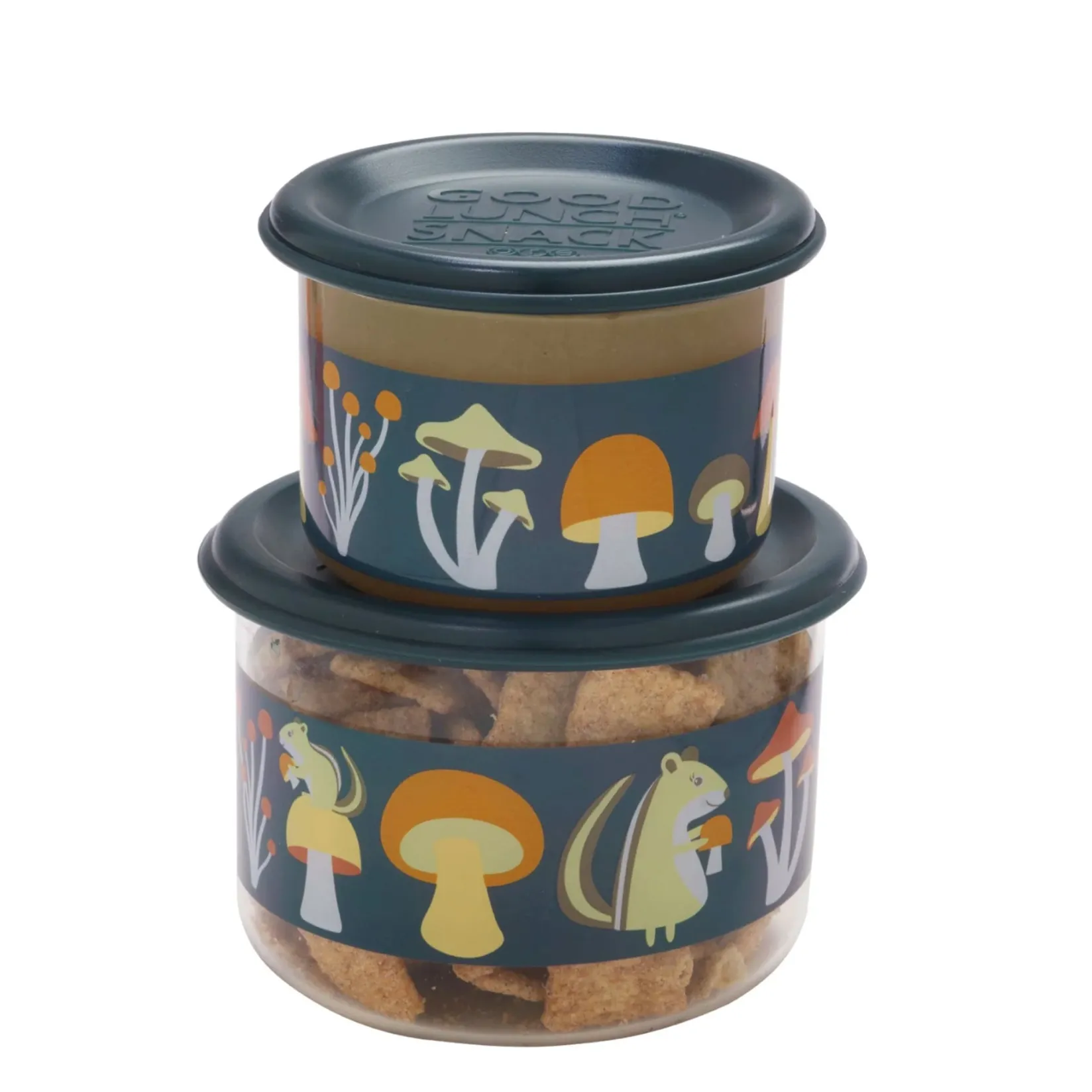 Sale Good Lunch® Snack Containers 2 Pieces - Mostly Mushroom Kids Snack Bags & Containers|Tableware