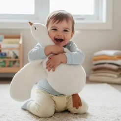 New Goose Soft Toy White Cushions