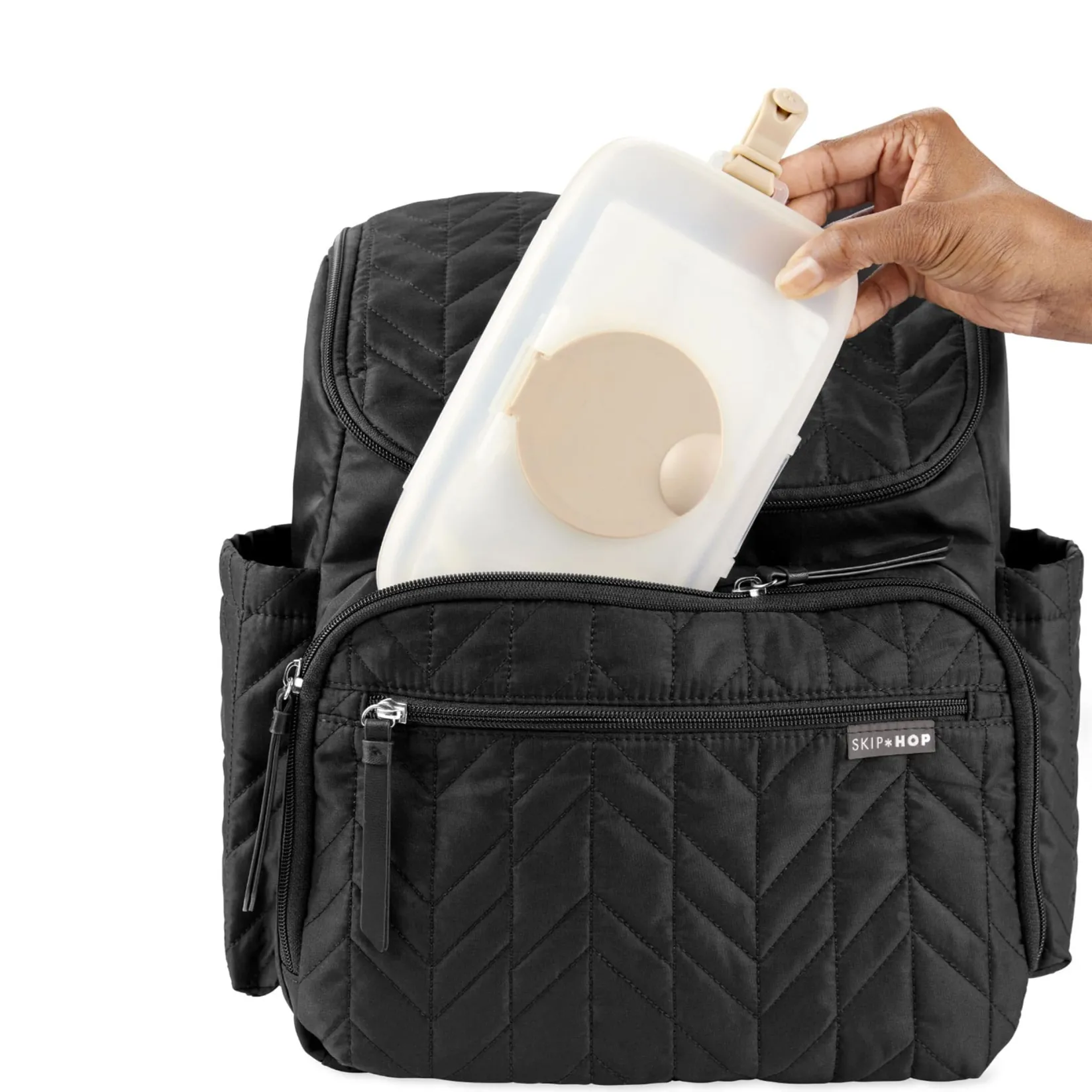 Towels & Wipes|Towels & Wipes>Skip Hop Grab & Go Snug Seal Wipes Case - Oat