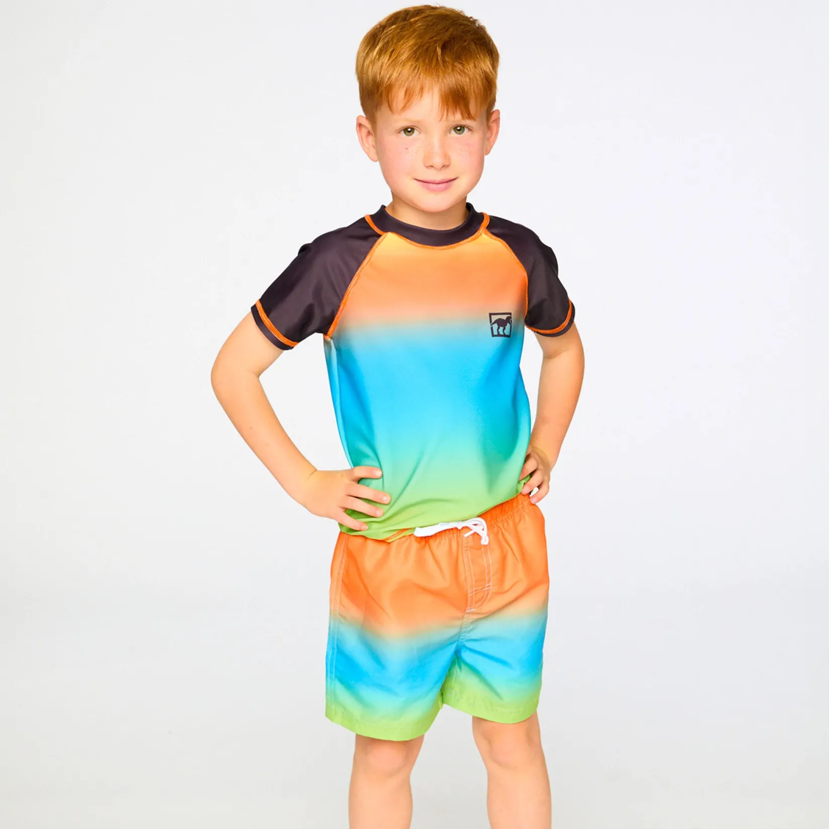 Swimsuits>Deux par Deux Gradient Swim Short 2-6 Orange