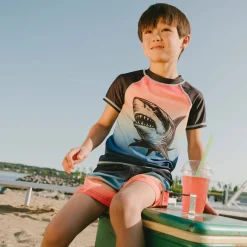 Swimsuits>Deux par Deux Gradient Swim Short 7-12 Navy