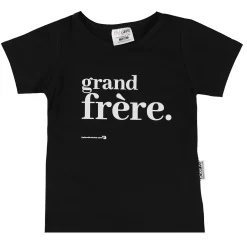 Tops>Bedaine Love Grand Frère T-shirt 12-18m Black