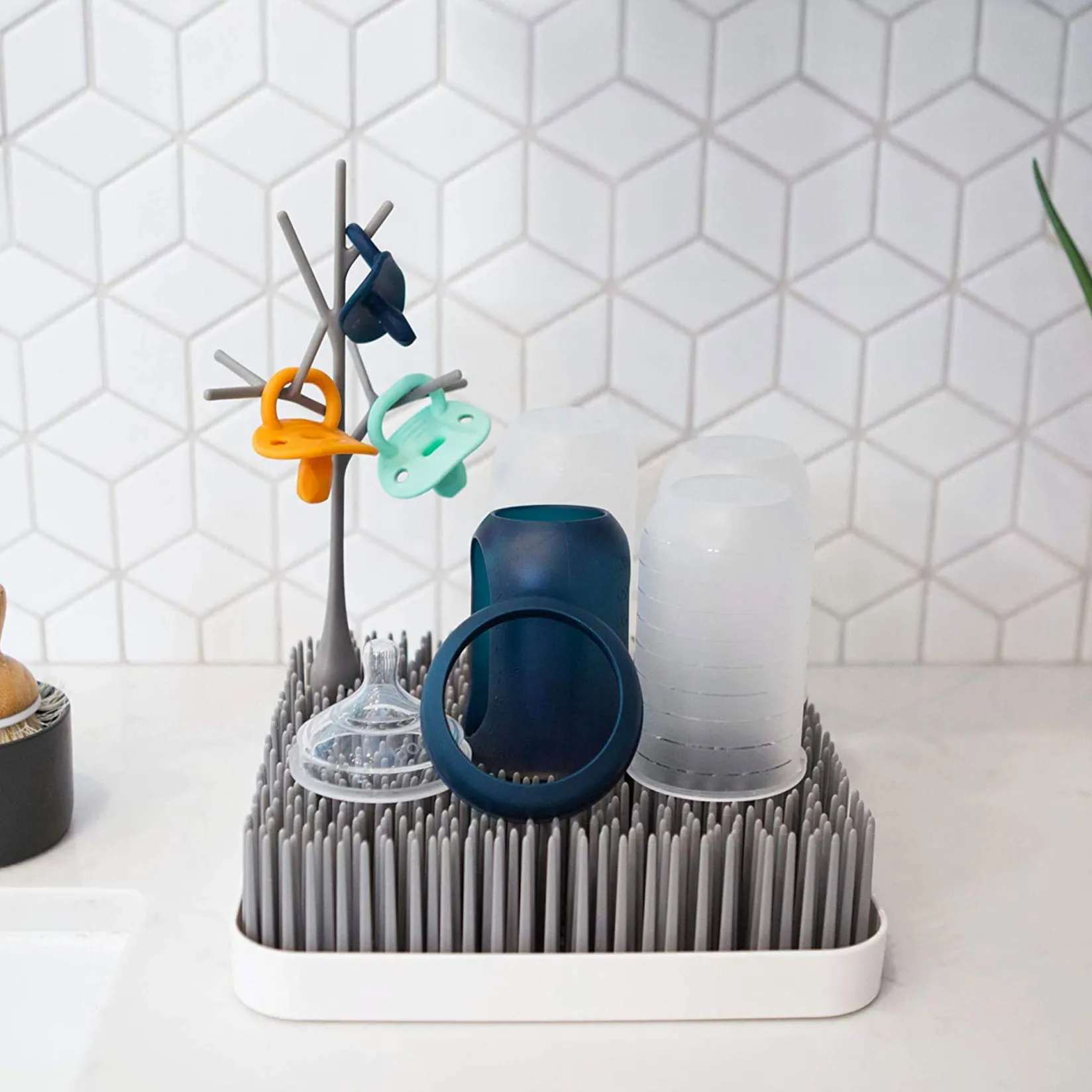 Online Grass Countertop Drying Rack - Grey Kids Cleaning & Food Preparation|Cleaning & Sterilizing