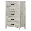 Storage Furniture>South Shore Gravity 5-Drawer Chest - Seaside Pine