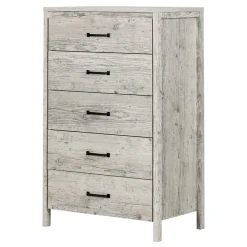 Storage Furniture>South Shore Gravity 5-Drawer Chest - Seaside Pine