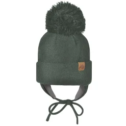 Beanies>Perlimpinpin Green Knit Hat 0-24 months Forest