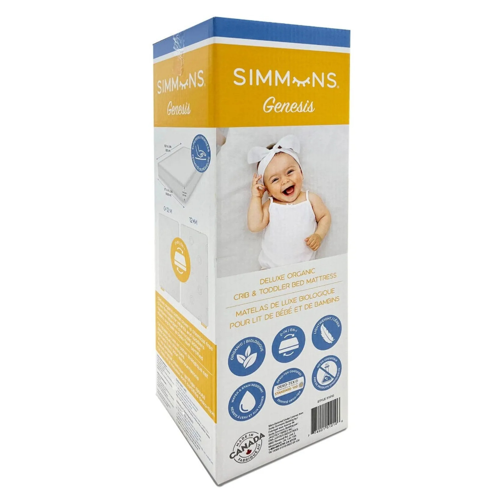 Mattresses|Cribs & Mattresses>Jupiter GREENGUARD Gold Certified Rolled Mattress for Baby - Simmons