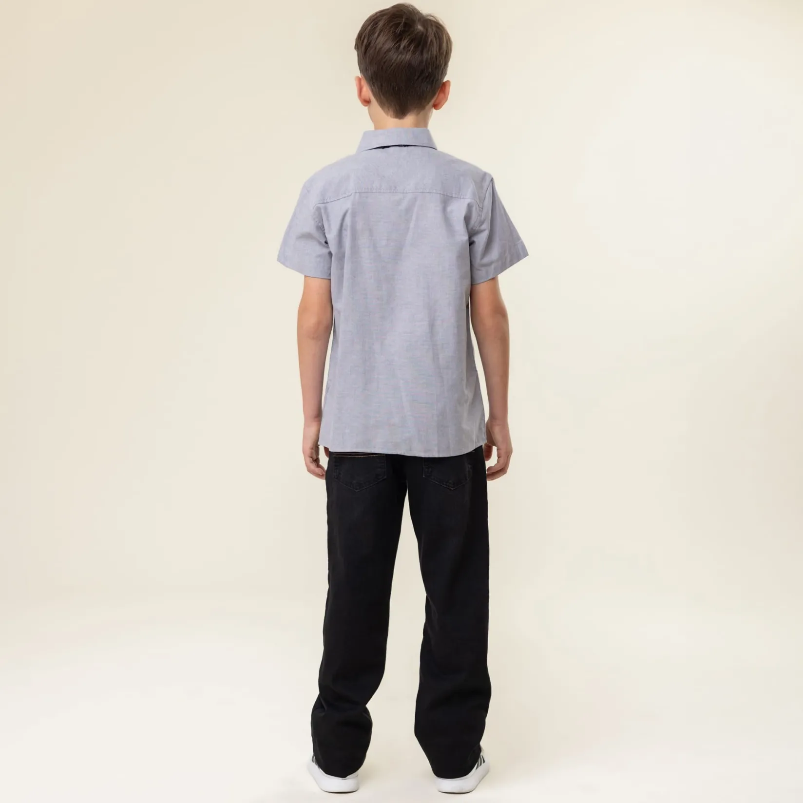 Tops>Nano Bow Tie Shirt 2-12y Grey