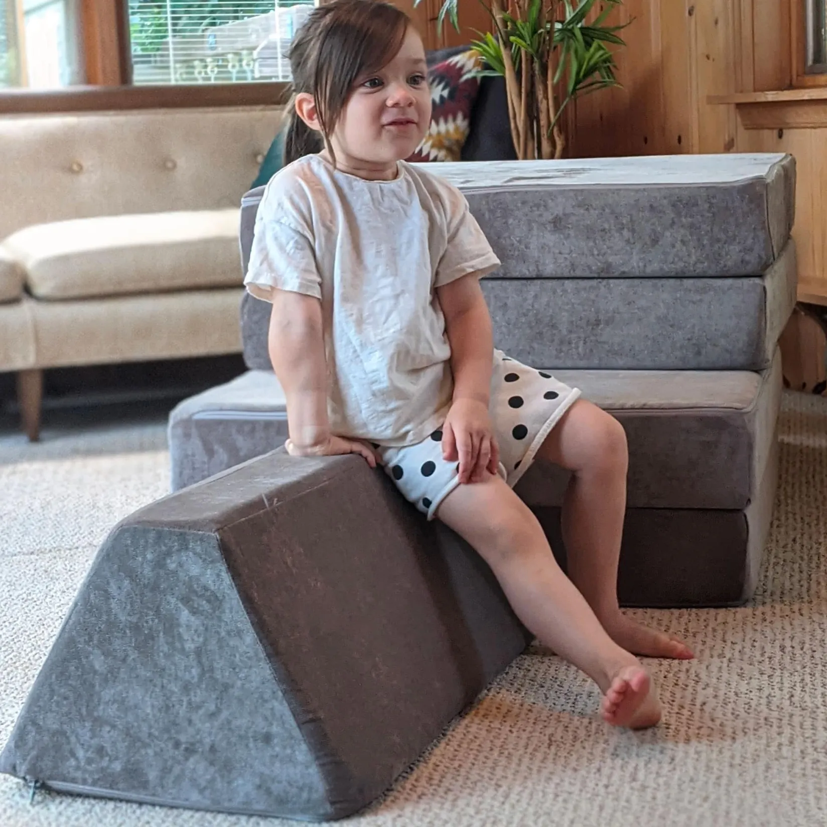 Kid'S Tables & Chairs>Go Coconut Half Modular Sofa - RhinoTango