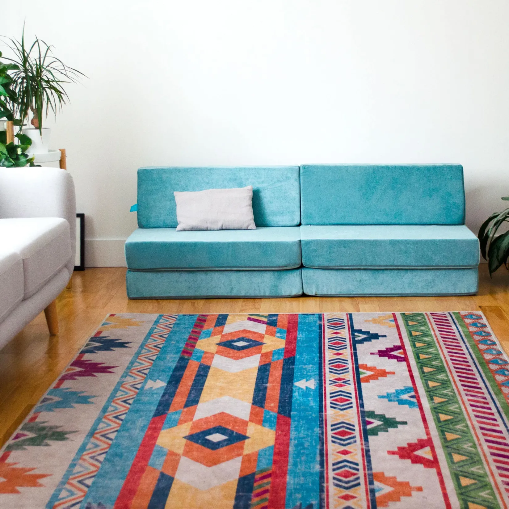 Kid'S Tables & Chairs>Go Coconut Half Modular Sofa - Sea Berry