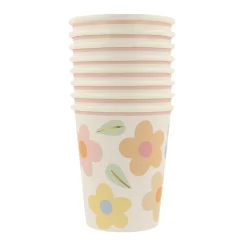 Party Supplies>Meri Meri Happy Flowers Cups (8)