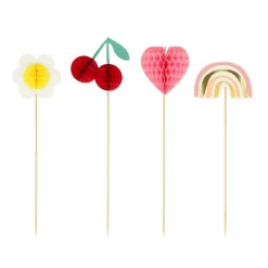 Hot Happy Icons Cake Toppers (4) Party Supplies