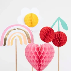 Hot Happy Icons Cake Toppers (4) Party Supplies