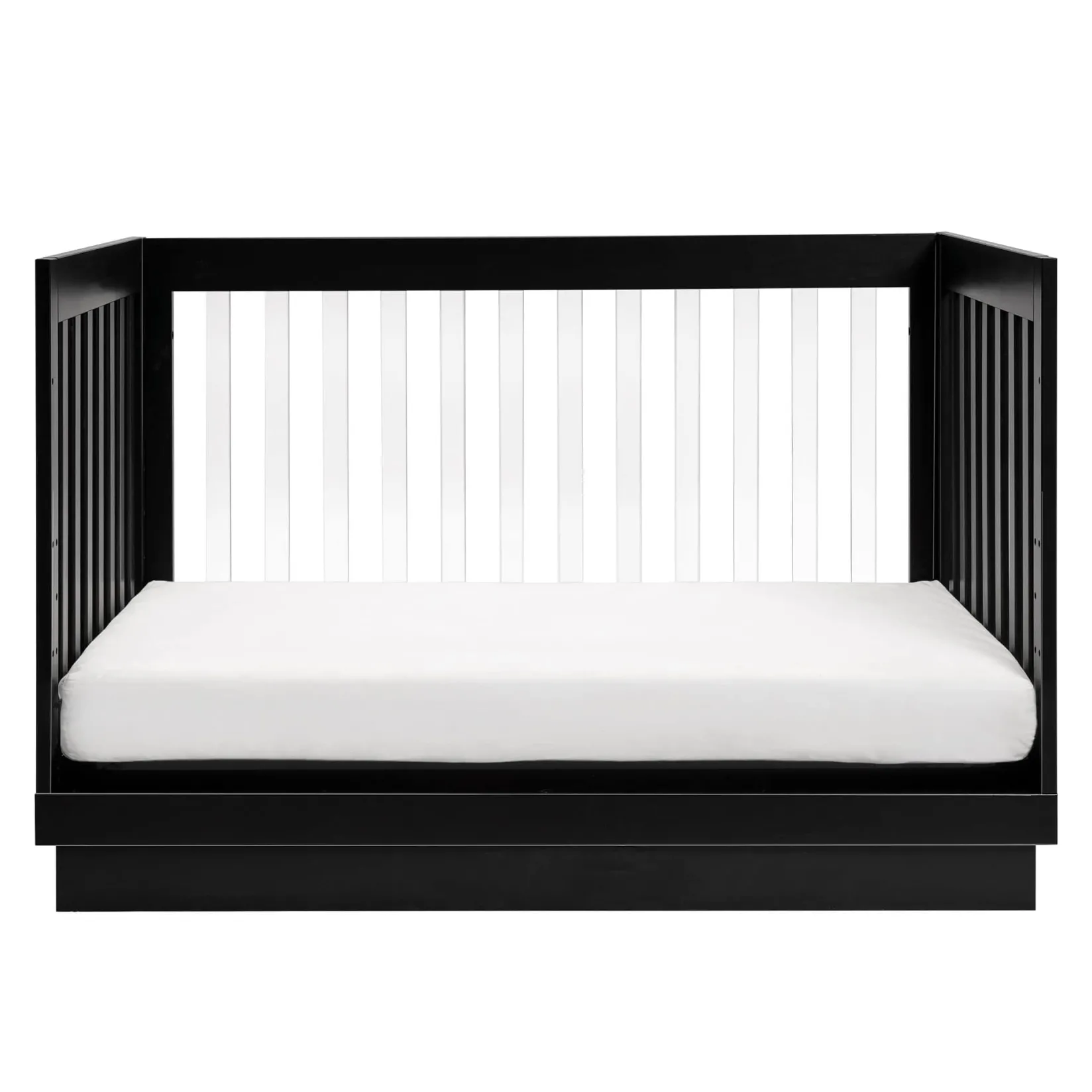 Cribs & Mattresses|Cribs & Mattresses>Babyletto Harlow 3-in-1 Convertible Crib with Toddler Bed Conversion Kit - Black / Acrylic