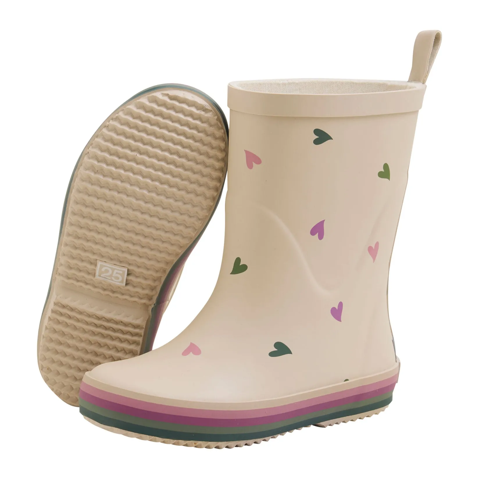 Rain Boots>CeLaVi Heart Print Rainboot 24-31 Beige