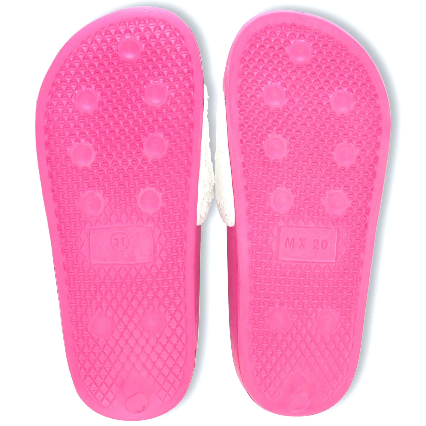 Sandals>Hatley Heart Sequin Sandals Sizes 8-3 Fuchsia