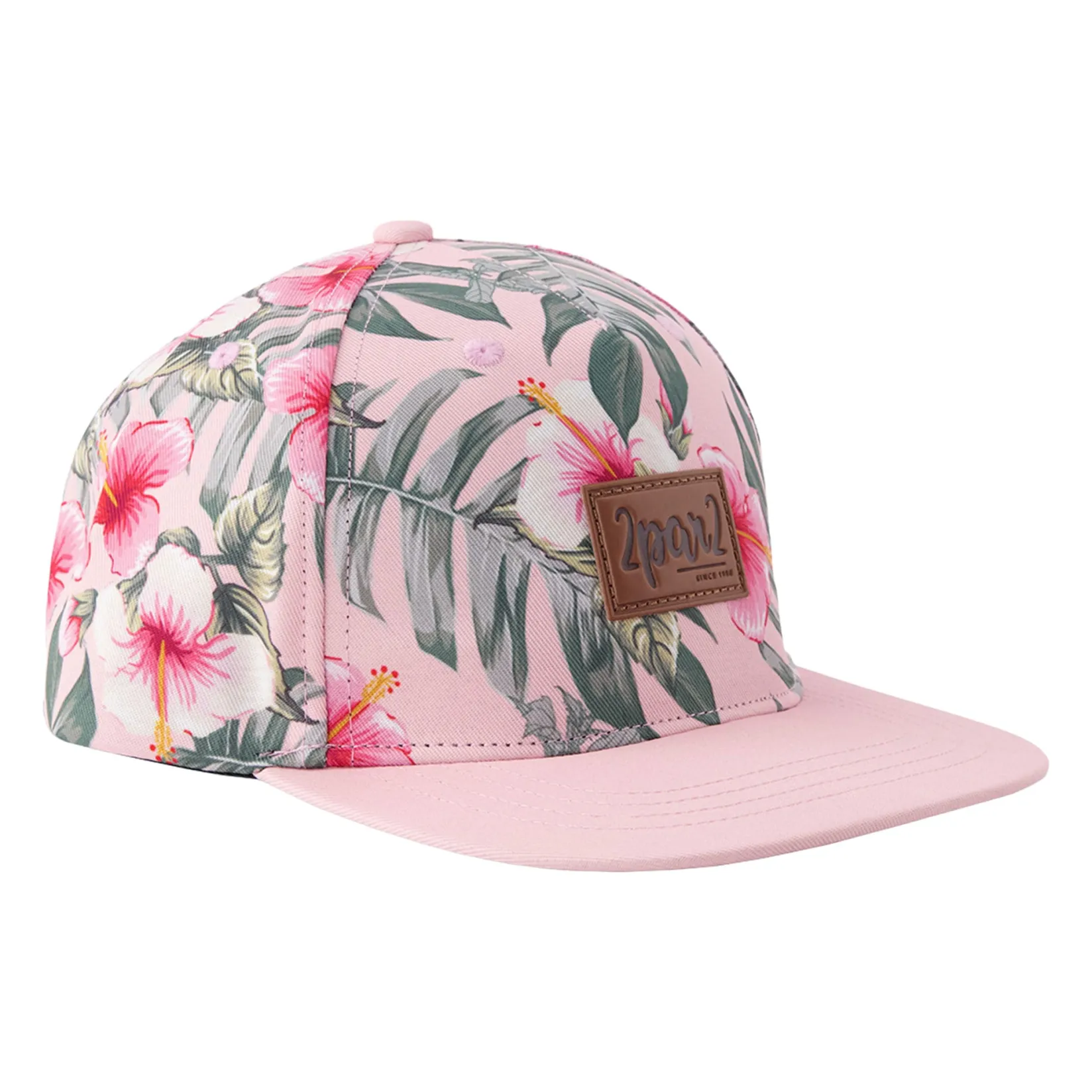 Hats & Caps>Deux par Deux Hibiscus Cap 3-14 Pink