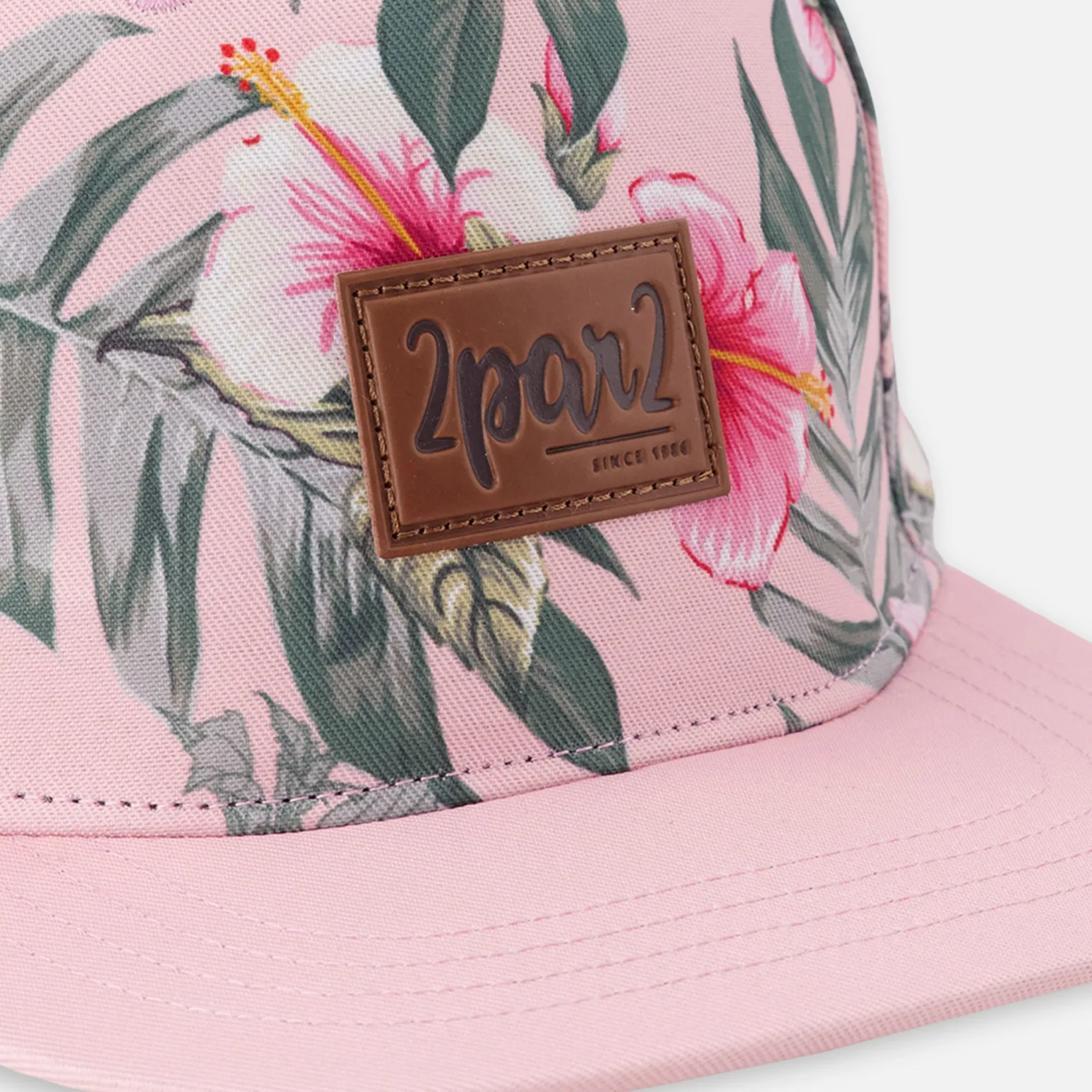 Hats & Caps>Deux par Deux Hibiscus Cap 3-14 Pink