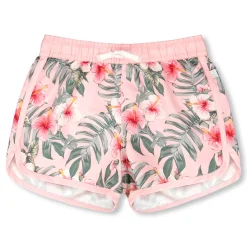 Swimsuits>Deux par Deux Hibiscus Swim Short 7-12 Pink