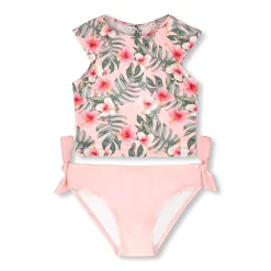 Swimsuits>Deux par Deux Hibiscus Tankini 2-6 Pink