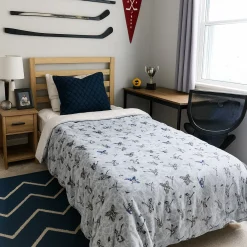 Blankets|Blankets>Textile City inc Hockey Plush Blanket