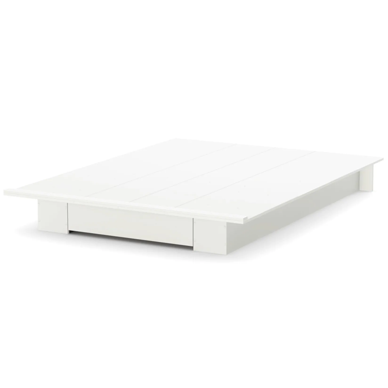 Twin, Full & Queen Beds>South Shore Holland DoubleQueen Platform Bed with drawer - Pure White