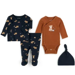 New Honey Bear Preemie Set 4 Pieces BOY Preemie Clothing|Rompers & Jumpsuits