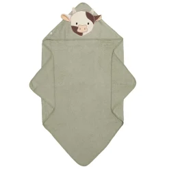 Towels & Wipes|Towels & Wipes>Perlimpinpin Hooded Towel - Cow