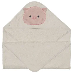 Towels & Wipes|Towels & Wipes>Perlimpinpin Hooded Towel - Pig